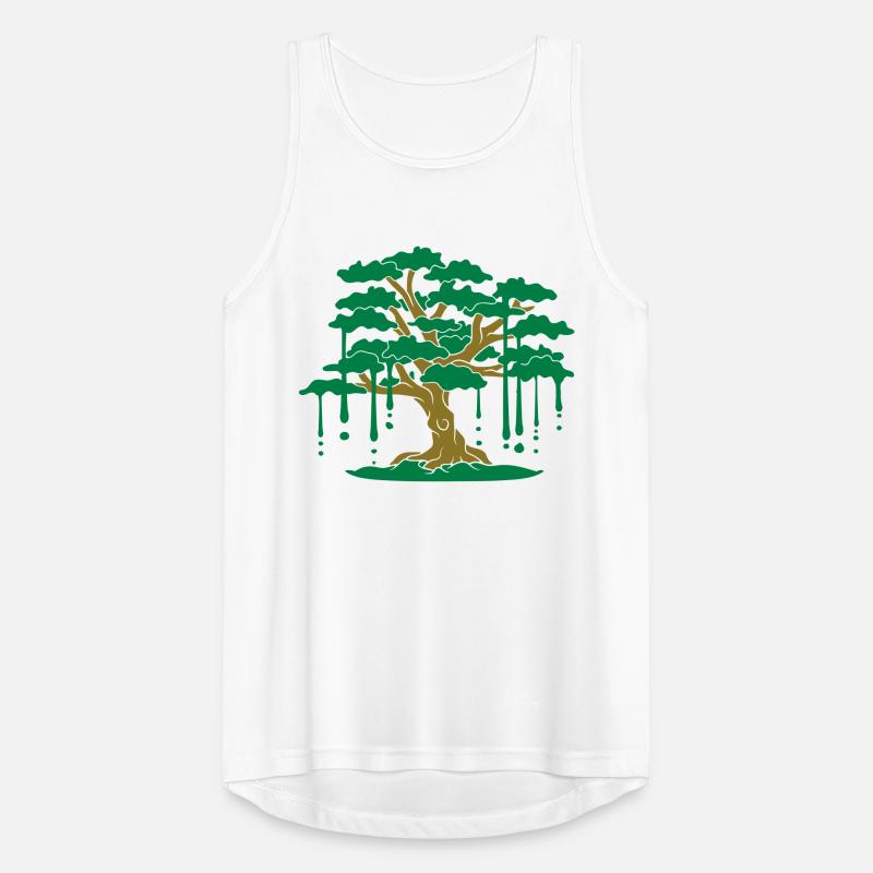 drop graffiti forest comic leaves aeste tree ga Men's Breathable Tank Top