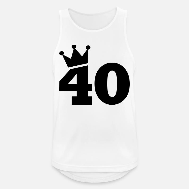 40 - Men's Breathable Tank Top - white