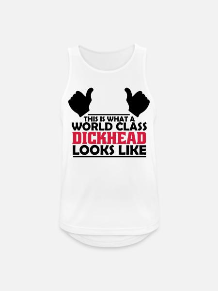 world class dickhead - Men's Breathable Tank Top - white