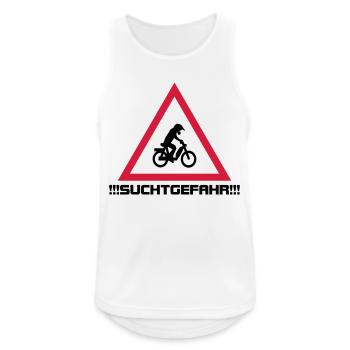 mofa suchtgefahr - Männer Tank Top atmungsaktiv - Weiß - Vorne - Nick (188cm)