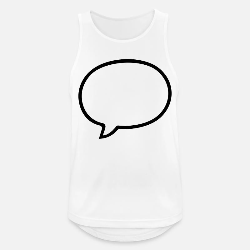 Speech bubble comic design - Men's Breathable Tank Top - white