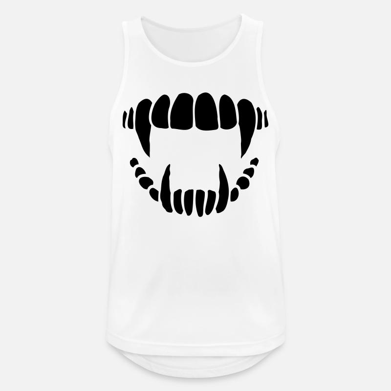 Conception de dents de vampire - Débardeur respirant Homme - blanc