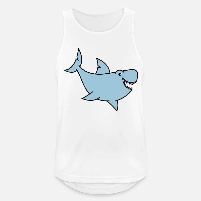hai comic - Männer Tank Top atmungsaktiv - Weiß