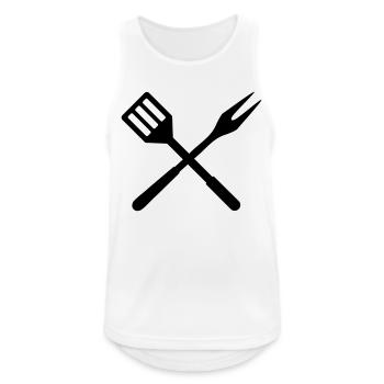 barbecue - Débardeur respirant Homme - blanc - Devant - Nick (188cm)