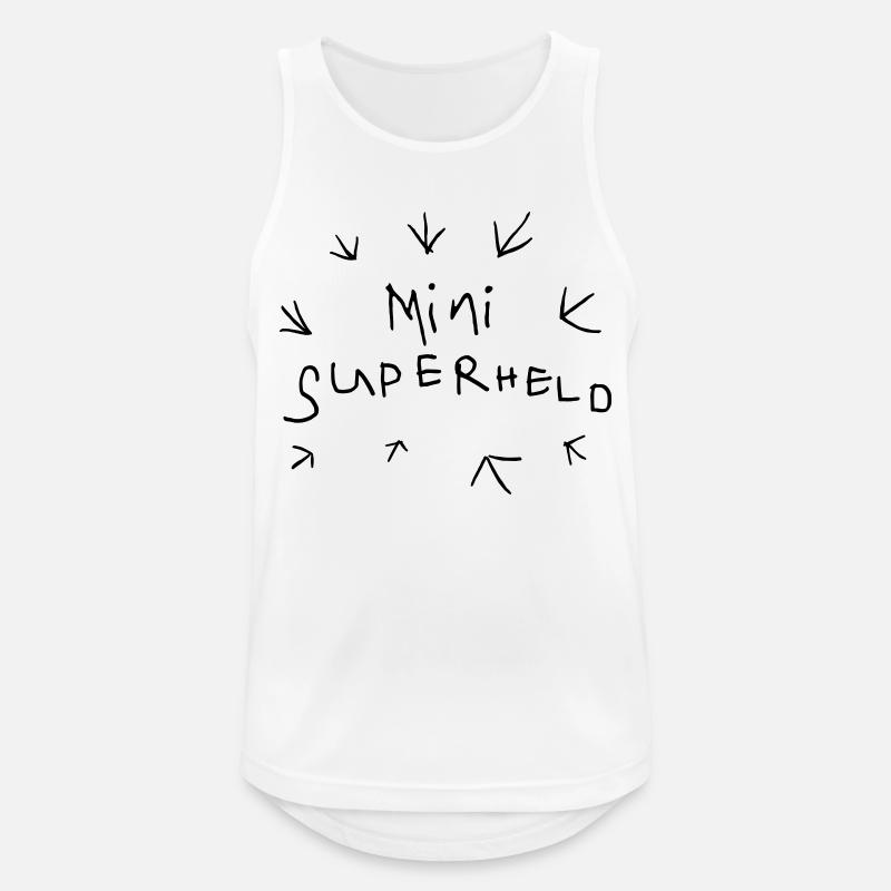 Kleiner Superheld klitzekleiner Superhero - Männer Tank Top atmungsaktiv - Weiß
