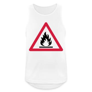 Branntgefahr schild - Männer Tank Top atmungsaktiv - Weiß - Vorne - Nick (188cm)