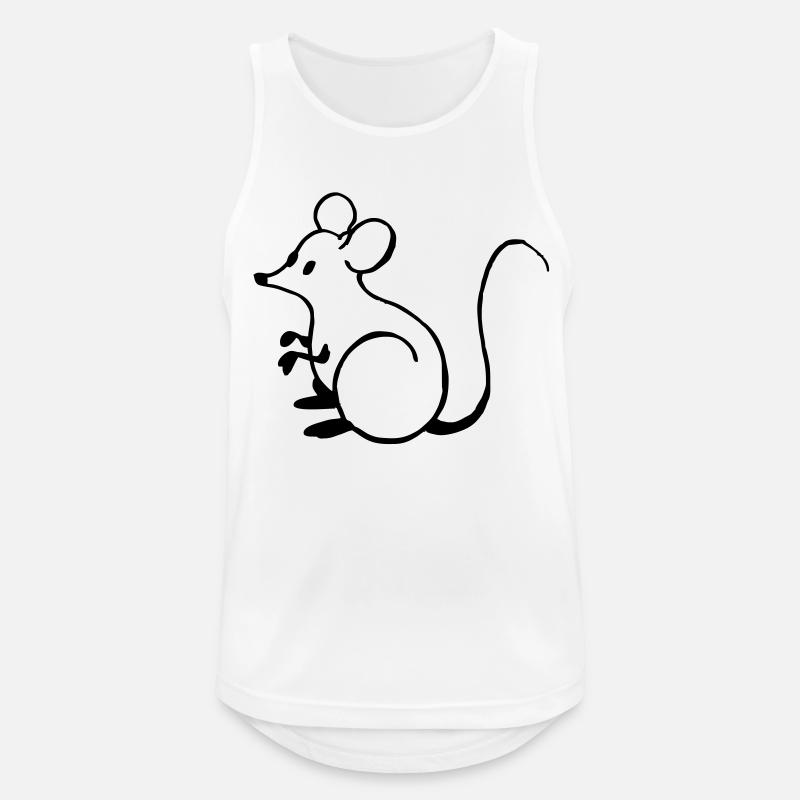 Möss - Männer Tank Top atmungsaktiv - Weiß