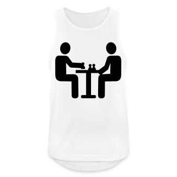 Schach - Männer Tank Top atmungsaktiv - Weiß - Vorne - Nick (188cm)