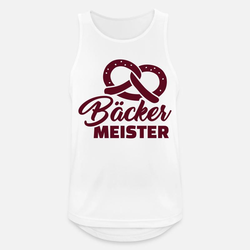 Bäcker - Männer Tank Top atmungsaktiv - Weiß
