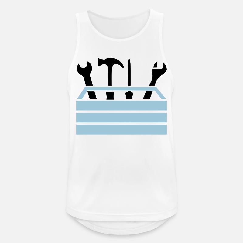 Tools Workshop Toolbox - Men's Breathable Tank Top - white