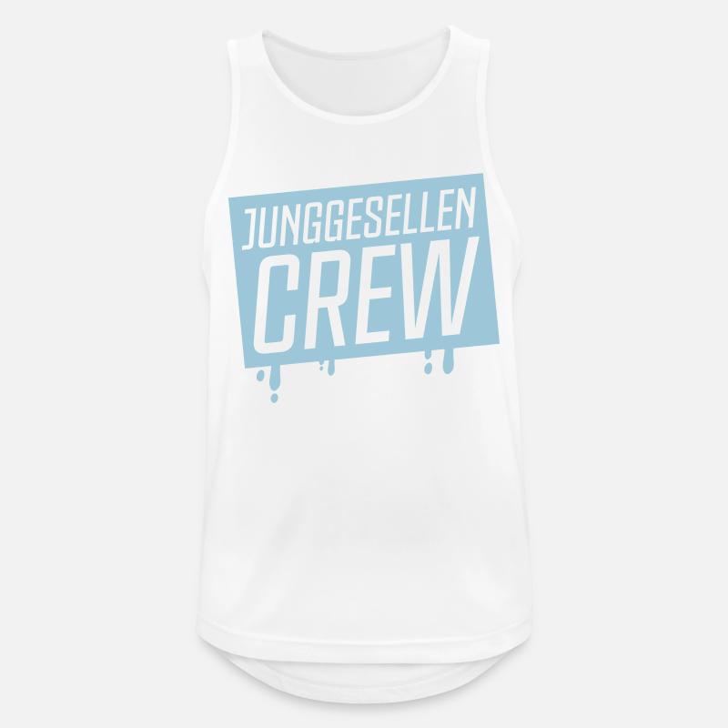 junggesellen crew - Männer Tank Top atmungsaktiv - Weiß