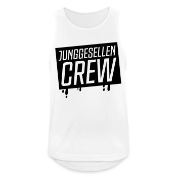 junggesellen crew - Männer Tank Top atmungsaktiv - Weiß - Vorne - Nick (188cm)
