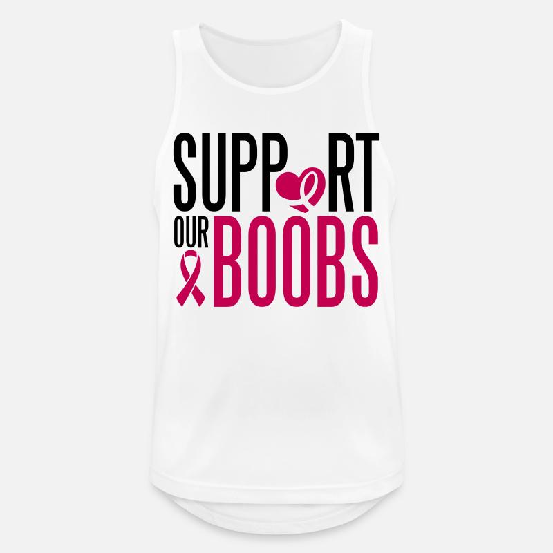 Support our boobs - Männer Tank Top atmungsaktiv - Weiß