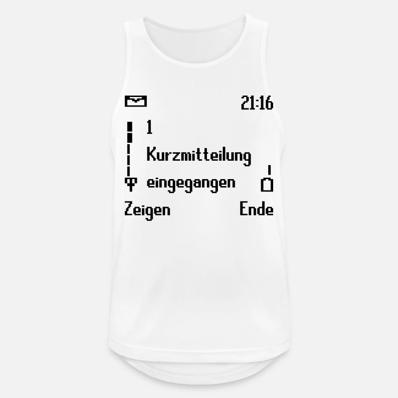 Retro Handy - Männer Tank Top atmungsaktiv - Weiß