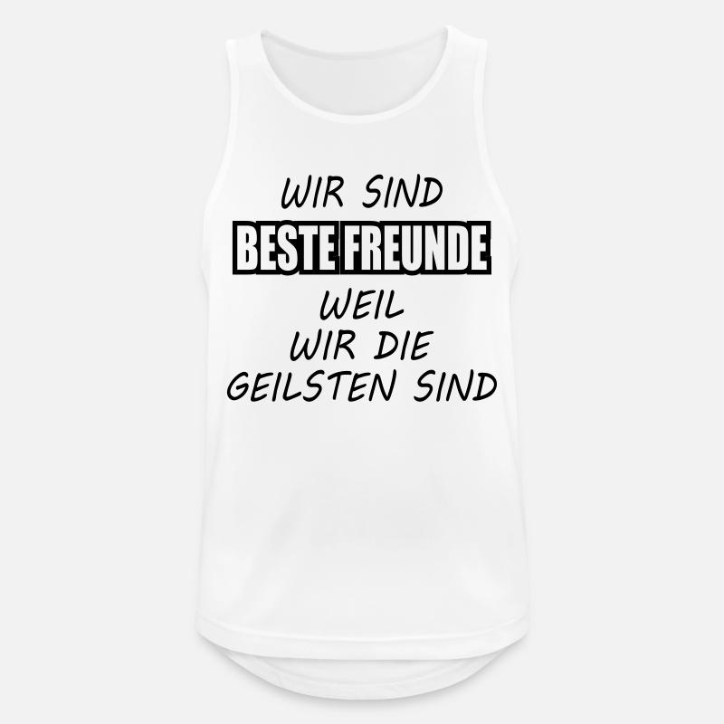 Beste Freunde - Männer Tank Top atmungsaktiv - Weiß