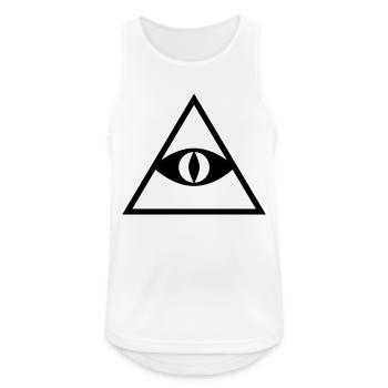Pyramide - Männer Tank Top atmungsaktiv - Weiß - Vorne - Nick (188cm)