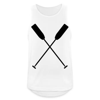 Gekreuzte Paddel Drachenboot Kanu 1c - Männer Tank Top atmungsaktiv - Weiß - Vorne - Nick (188cm)