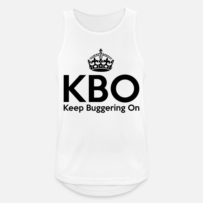 KBO - Keep Buggering on - Männer Tank Top atmungsaktiv - Weiß
