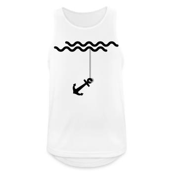 Anker - Männer Tank Top atmungsaktiv - Weiß - Vorne - Nick (188cm)