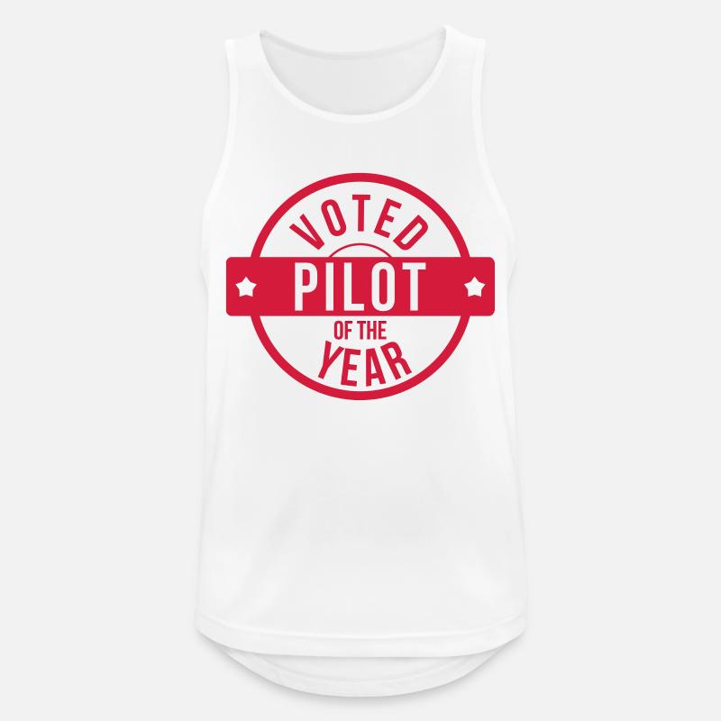 Rennfahrer / Pilot / Auto / Luftfahrt / Luft - Männer Tank Top atmungsaktiv - Weiß