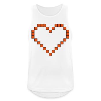 8 BIT Heart 01 - Men's Breathable Tank Top - white - Front - Nick (188cm)