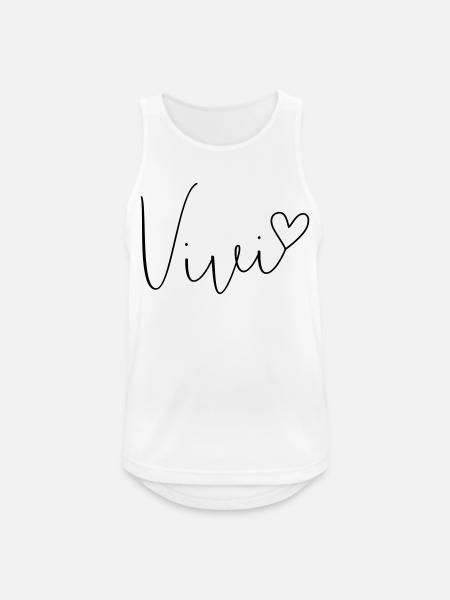 Vivi Nome Nome Vivien Vivian - Canotta da uomo traspirante - bianco