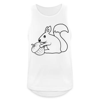 Happy Squirrel Acorn - Men's Breathable Tank Top - white - Front - Nick (188cm)