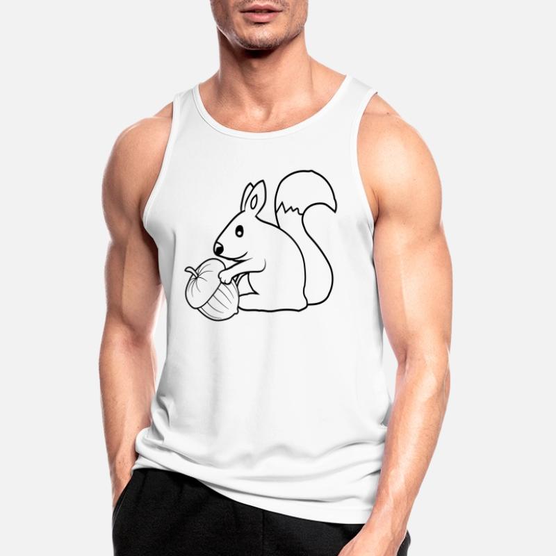 Fröhliches Eichhörnchen Eichel Männer Tank Top atmungsaktiv
