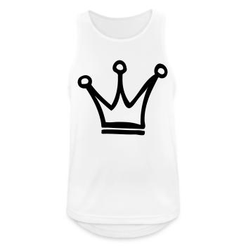 Krone - Männer Tank Top atmungsaktiv - Weiß - Vorne - Nick (188cm)