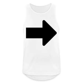 arrow - Männer Tank Top atmungsaktiv - Weiß - Vorne - Nick (188cm)