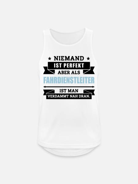 Fun Fahrdienstleiter - Männer Tank Top atmungsaktiv - Weiß