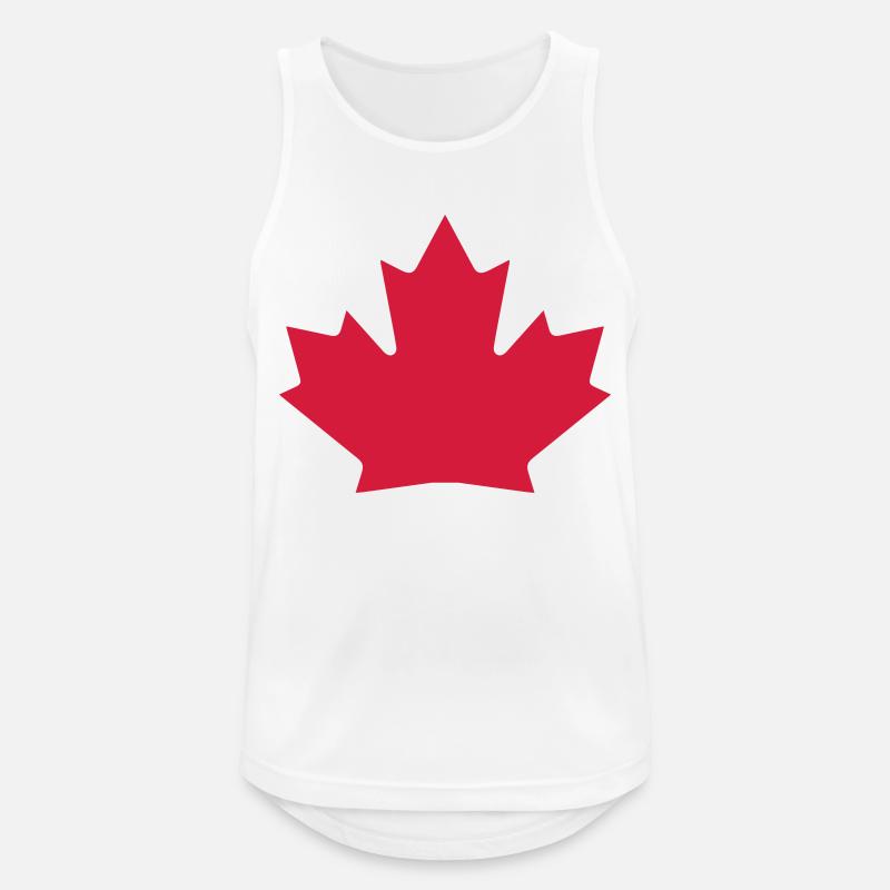 Canada Maple Leaf - Männer Tank Top atmungsaktiv - Weiß