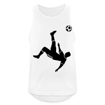 footballeur football foot - Débardeur respirant Homme - blanc - Devant - Nick (188cm)