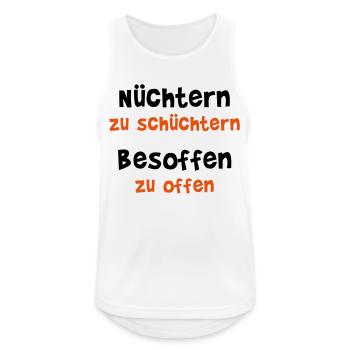 Fasting too shy - Men's Breathable Tank Top - white - Front - Nick (188cm)