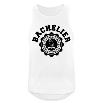 Bachelor - Männer Tank Top atmungsaktiv - Weiß - Vorne - Nick (188cm)