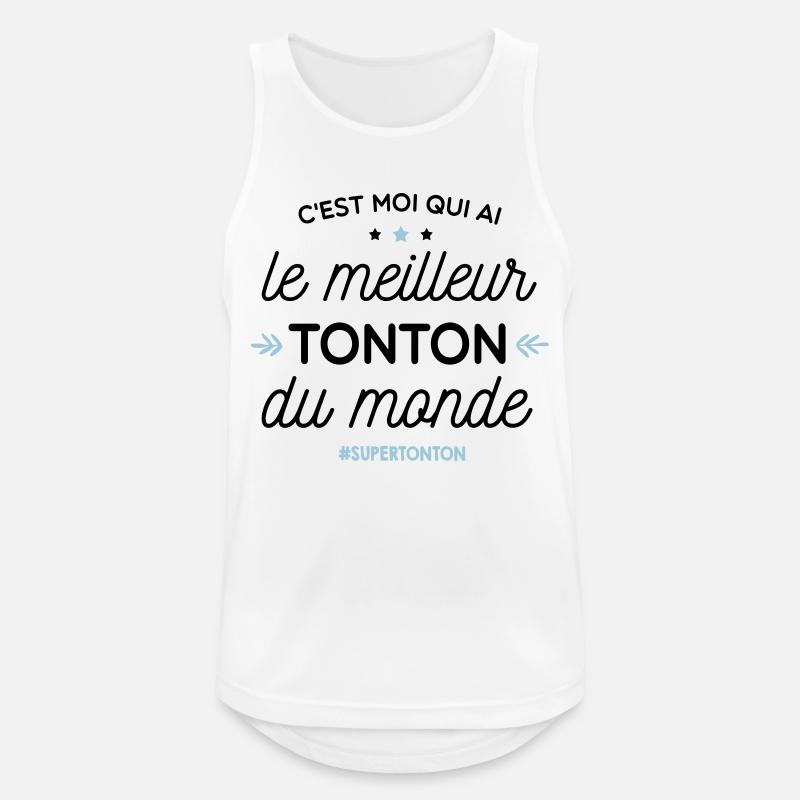 Bester Onkel - Superonkel - Männer Tank Top atmungsaktiv - Weiß