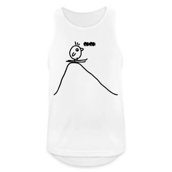 Vogel Skispringen - Männer Tank Top atmungsaktiv - Weiß - Vorne - Nick (188cm)