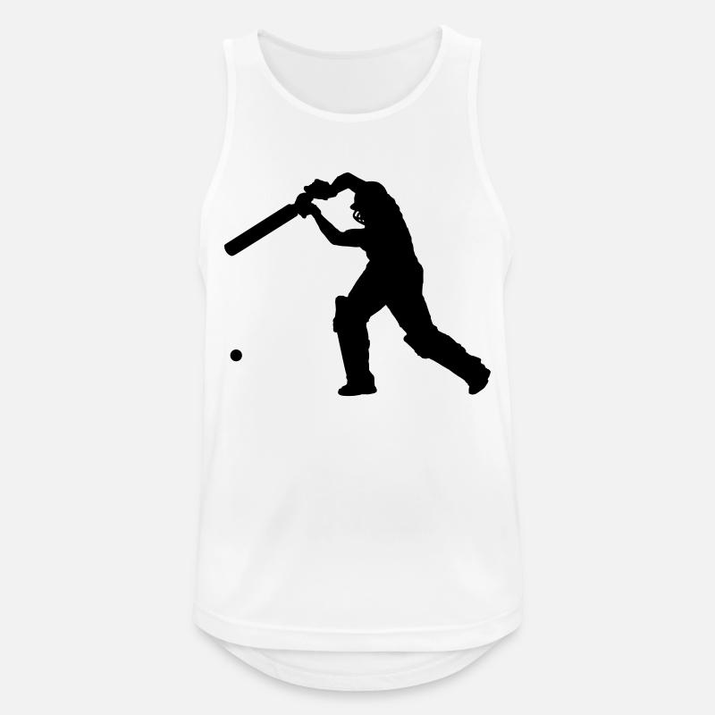 Cricket Player 2 (Vector) - Men's Breathable Tank Top - white
