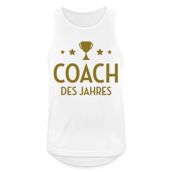 Coach Coachin Coaching Trainer Sport Team - Männer Tank Top atmungsaktiv - Weiß - Vorne - Nick (188cm)