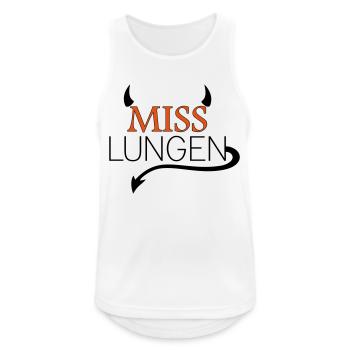 Miss lungen - Männer Tank Top atmungsaktiv - Weiß - Vorne - Nick (188cm)