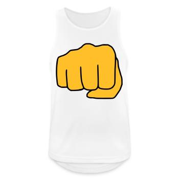 Emoji Fist Sketch Couleur - Débardeur respirant Homme - blanc - Devant - Nick (188cm)