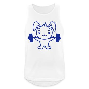 Bunny Bodybuilder Gym Muscles Fort Fitness Poids - Débardeur respirant Homme - blanc - Devant - Nick (188cm)