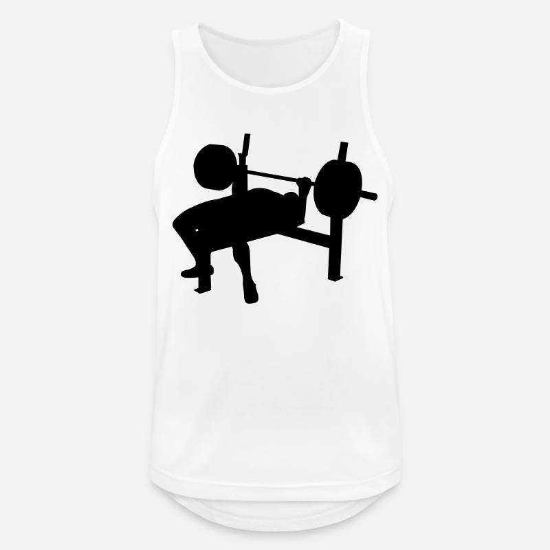Benchpress - Men's Breathable Tank Top - white