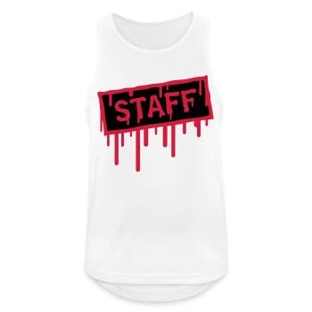 Staff Stamp - Débardeur respirant Homme - blanc - Devant - Nick (188cm)