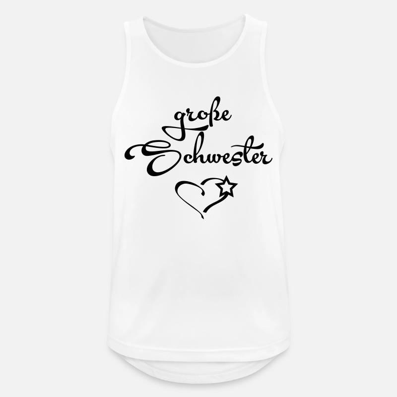 Große Schwester - Männer Tank Top atmungsaktiv - Weiß