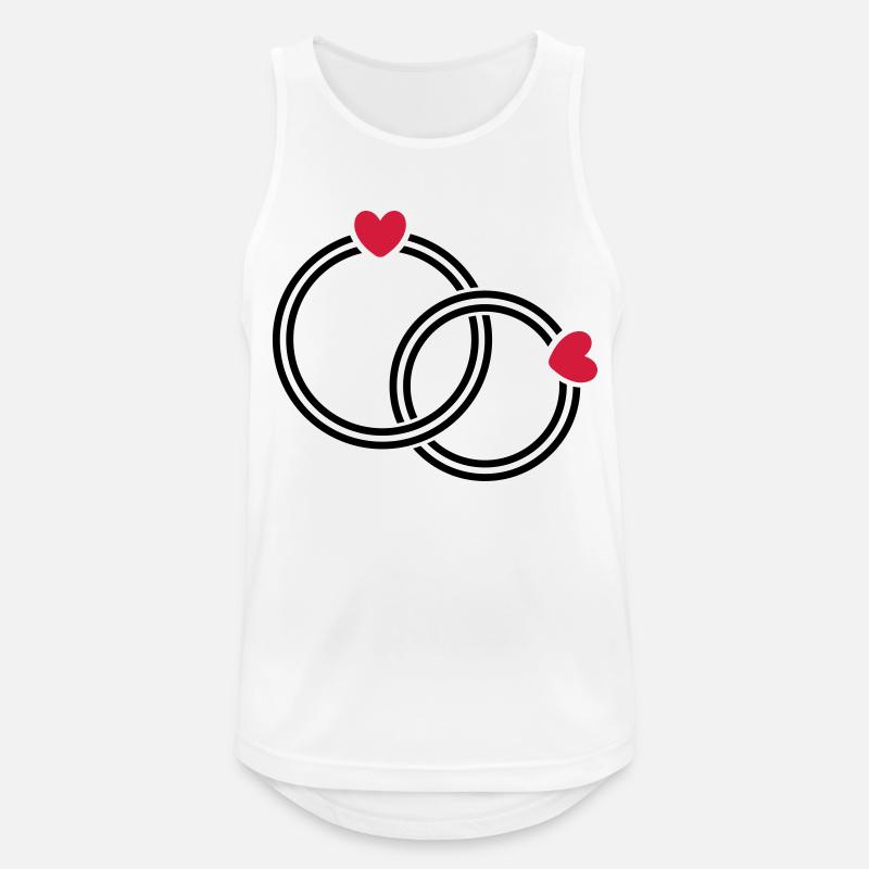 Eheringe - Männer Tank Top atmungsaktiv - Weiß