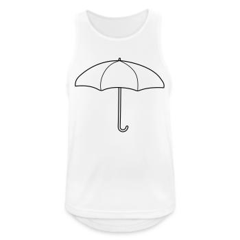 Design Parapluie rouge - Débardeur respirant Homme - blanc - Devant - Nick (188cm)
