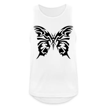 papillon tribal - Débardeur respirant Homme - blanc - Devant - Nick (188cm)