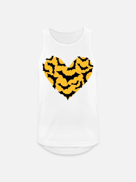 Field Mus Hjerte Bat Moon - Herre tanktop åndbar - hvid