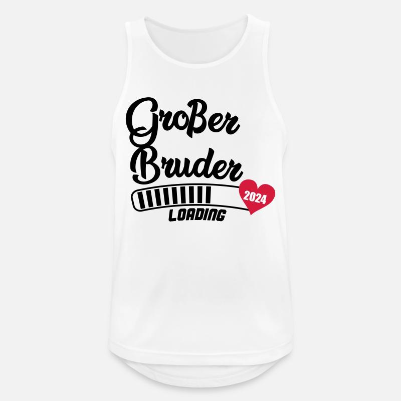 großer bruder loading 2024 - Männer Tank Top atmungsaktiv - Weiß
